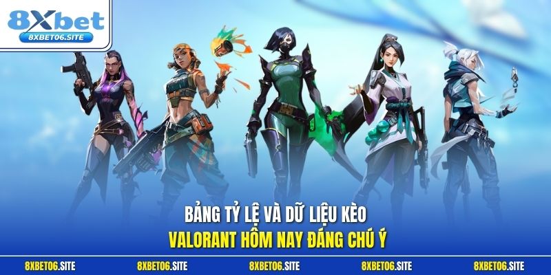Bảng tỷ lệ và dữ liệu kèo Valorant hôm nay đáng chú ý