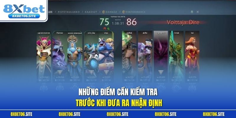 Những điểm cần kiểm tra trước khi đưa ra nhận định